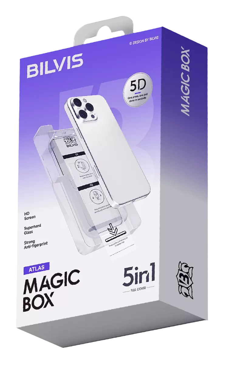Newface Apple iPhone 16 Pro Max Bilvis 5in1 3D Magic Cam Ekran Koruyucu - Siyah