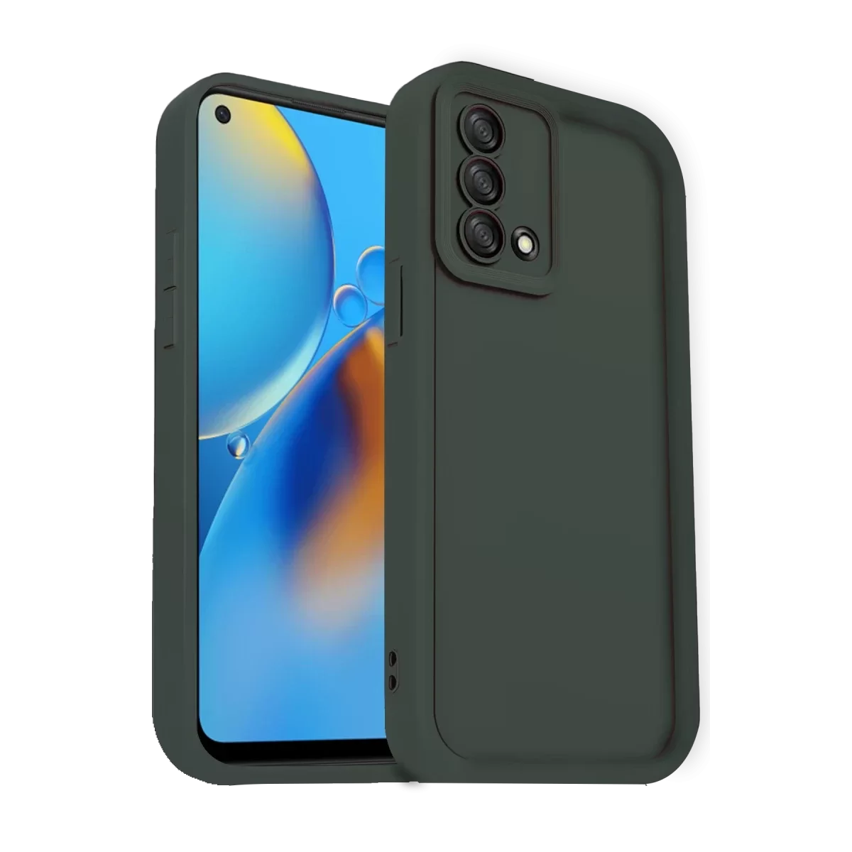 Newface Oppo A74 4G Kılıf Viera Silikon - Koyu Yeşil