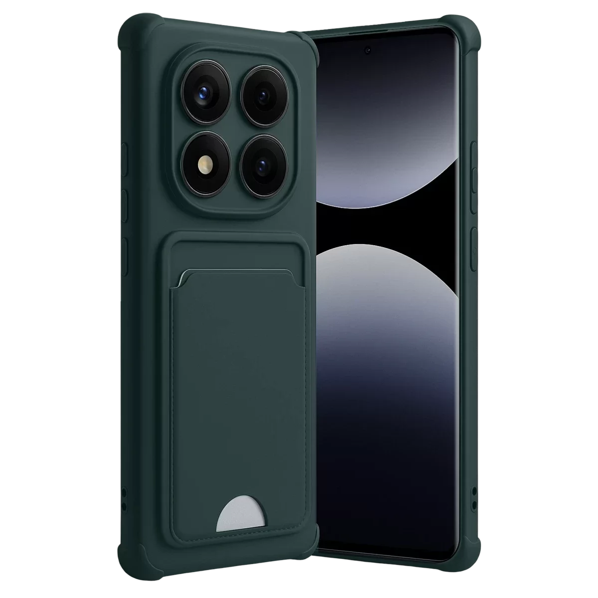 Newface Xiaomi Redmi Note 14 Pro 4G Kelvin Kartvizitli Silikon - Koyu Yeşil