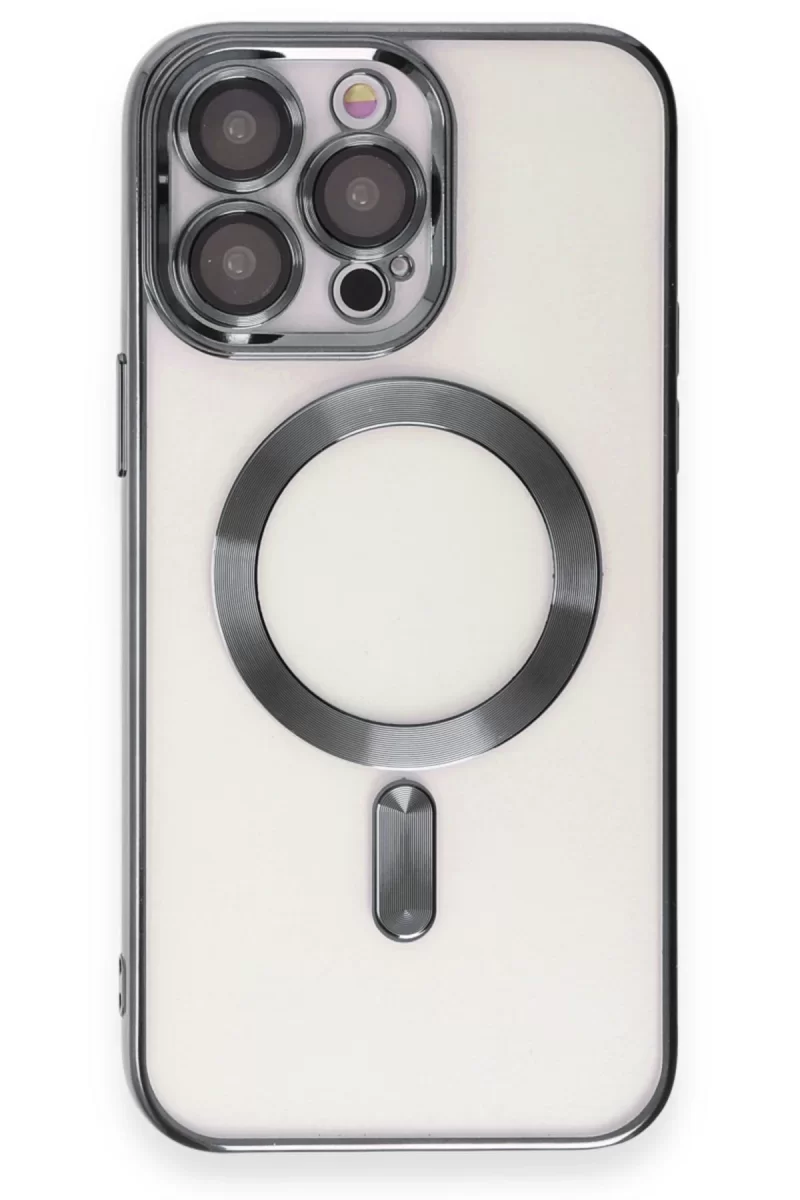Newface Apple iPhone 15 Pro Max Kılıf Kross Magneticsafe Kapak - Titan Gri