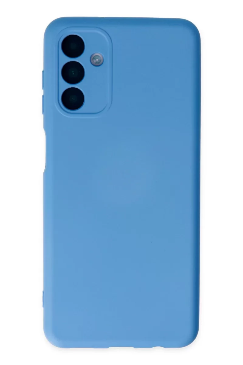 Newface Samsung Galaxy A04S Kılıf Nano içi Kadife Silikon - Mavi