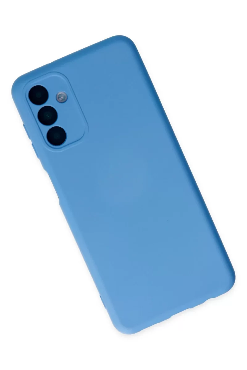 Newface Samsung Galaxy A04S Kılıf Nano içi Kadife Silikon - Mavi