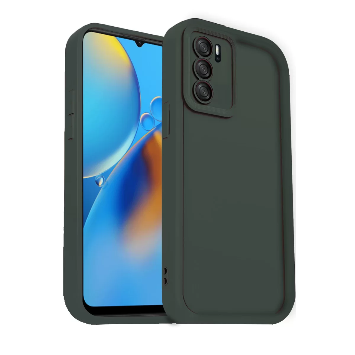 Newface Oppo A16 Kılıf Viera Silikon - Koyu Yeşil
