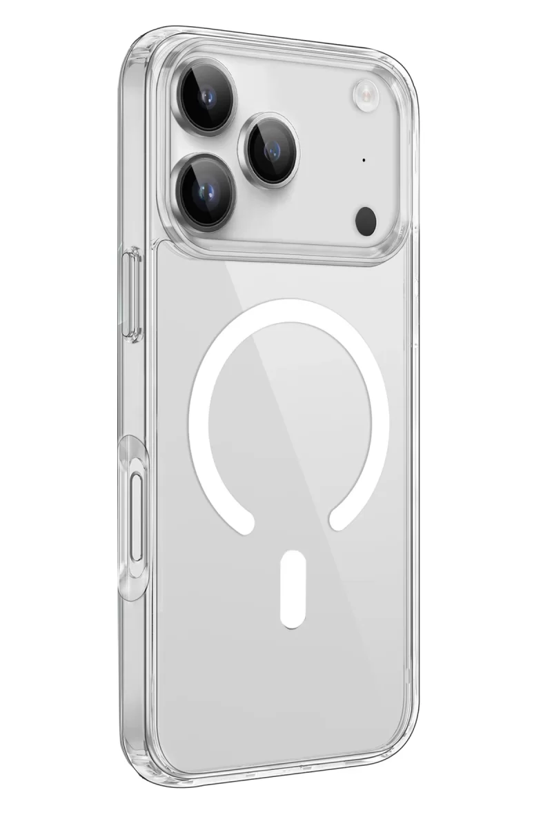 Newface Apple iPhone 17 Pro Max Kılıf Pc Real Magsafe Kapak - Şeffaf