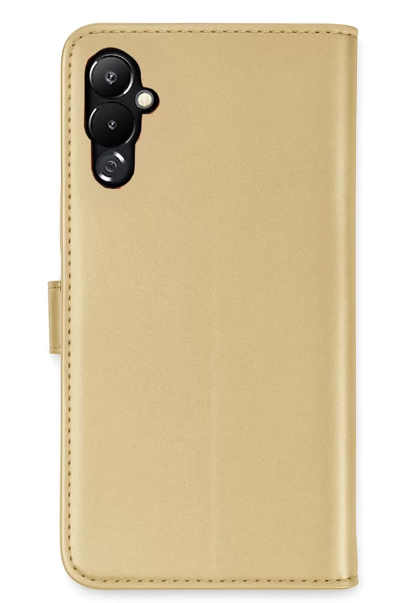 Newface Tecno Pova 4 Kılıf Trend S Plus Kapaklı Kılıf - Gold