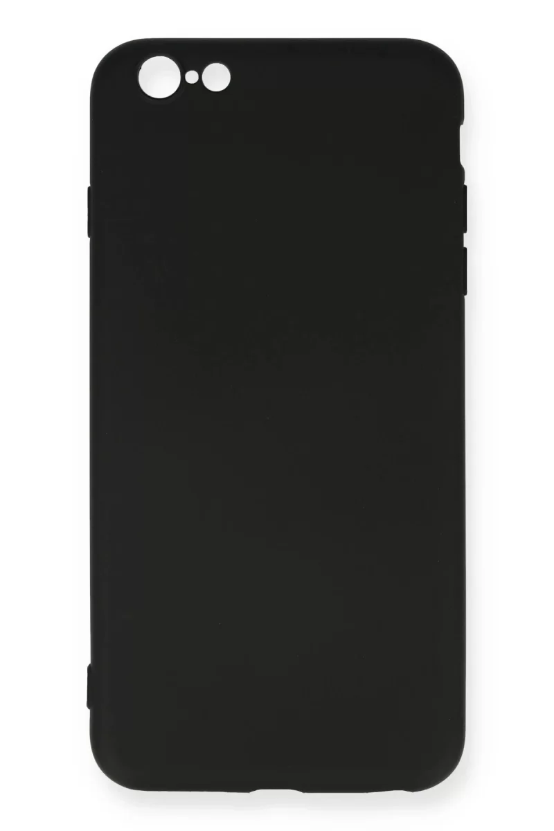 Newface Apple iPhone 6 Plus Kılıf Nano içi Kadife Silikon - Siyah
