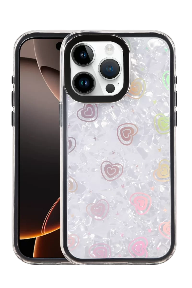 Newface Apple iPhone 16 Pro Max Lumi Desenli Kapak - Siyah