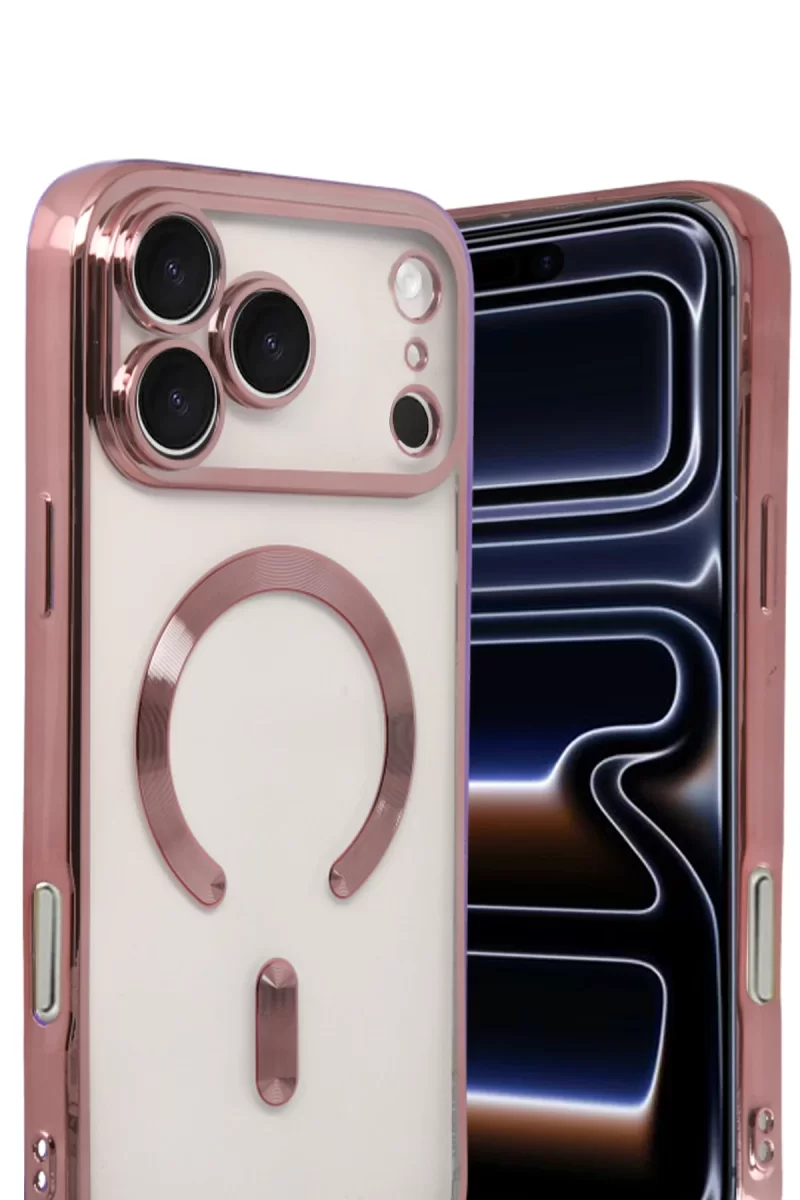 Newface Apple iPhone 17 Pro Max Kross Magneticsafe Kapak - Rose