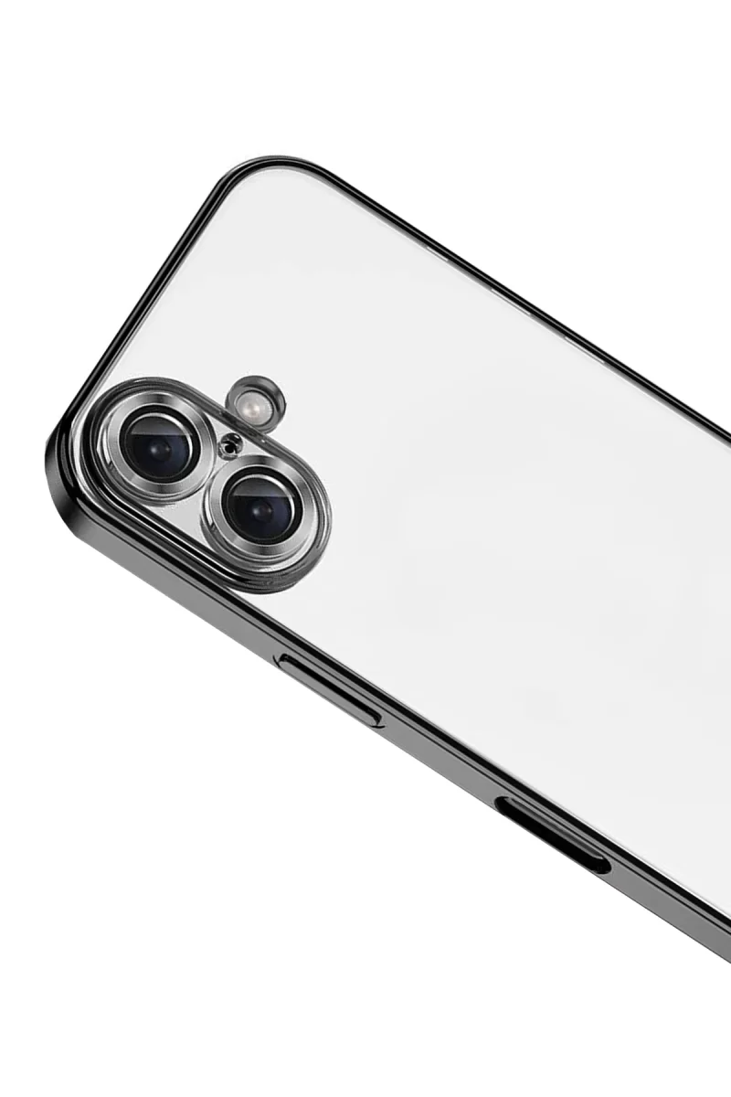 Newface Apple iPhone 17 Razer Lensli Silikon - Siyah