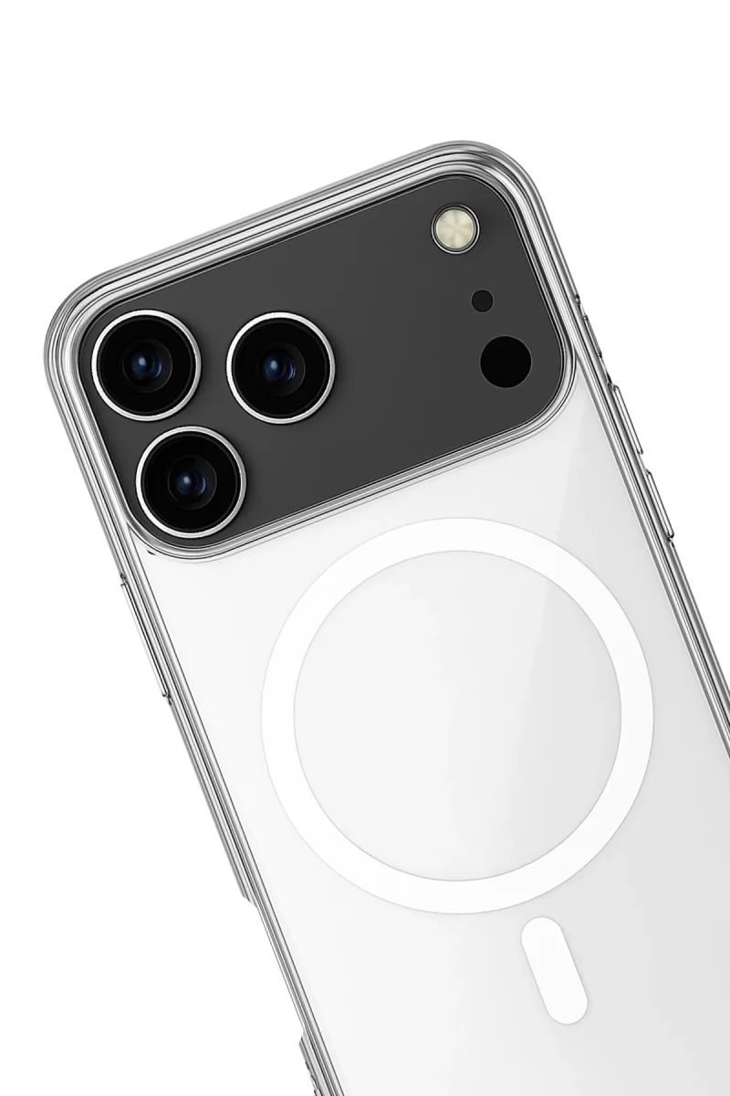 Newface Apple iPhone 17 Pro Max Kılıf Magneticsafe Şeffaf Silikon - Şeffaf