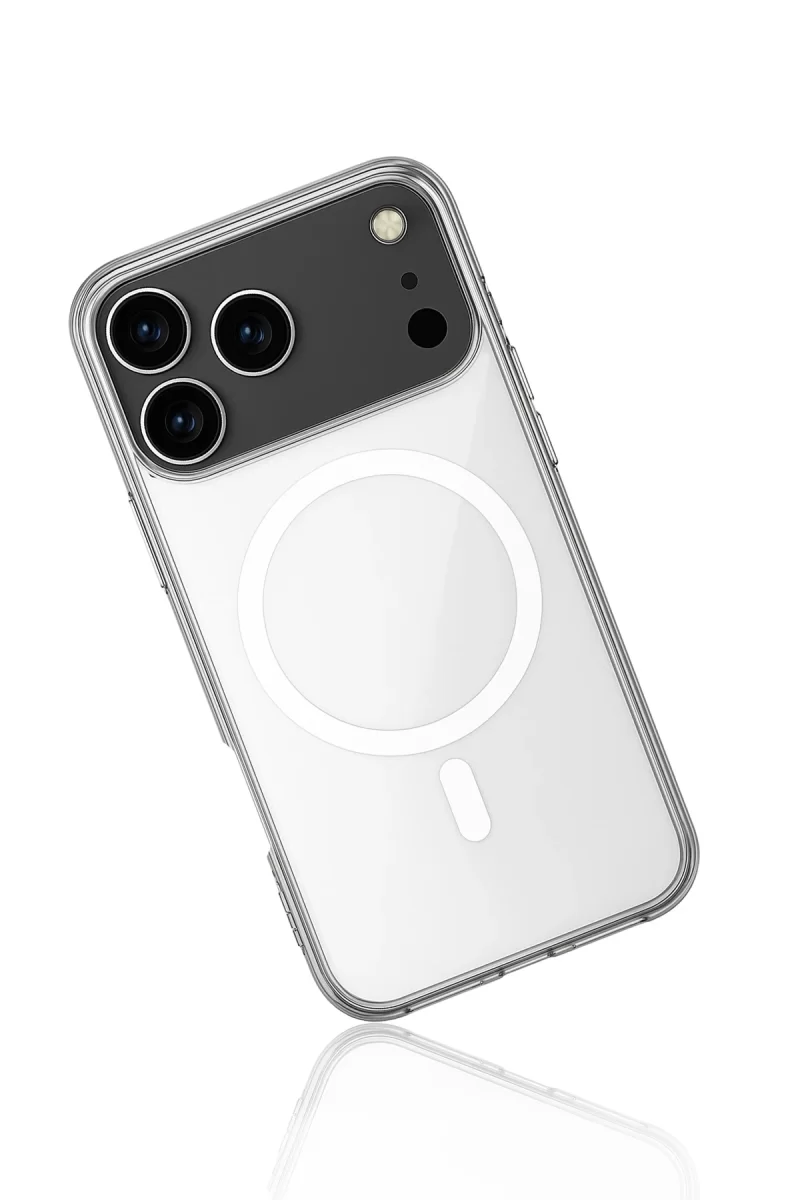 Newface Apple iPhone 17 Pro Max Kılıf Magneticsafe Şeffaf Silikon - Şeffaf