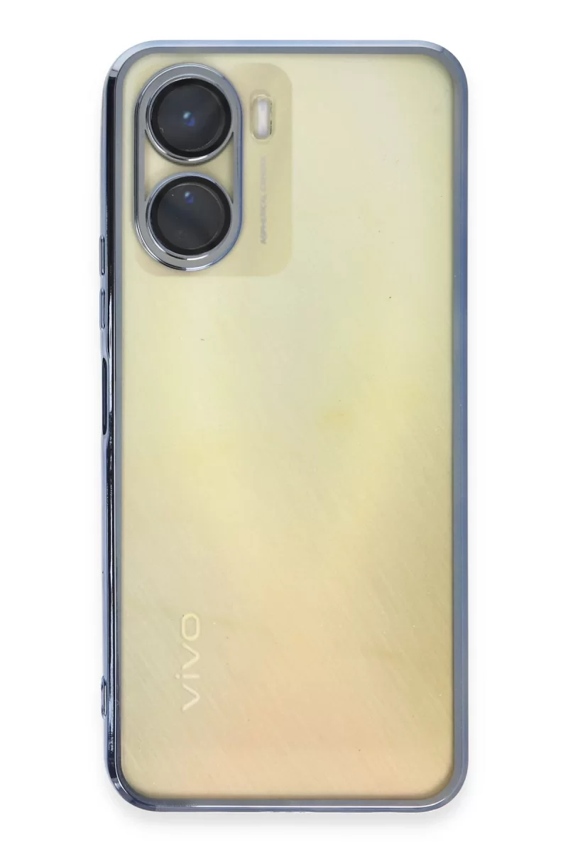 Newface Vivo Y16 Kılıf Razer Lensli Silikon - Açık Mavi