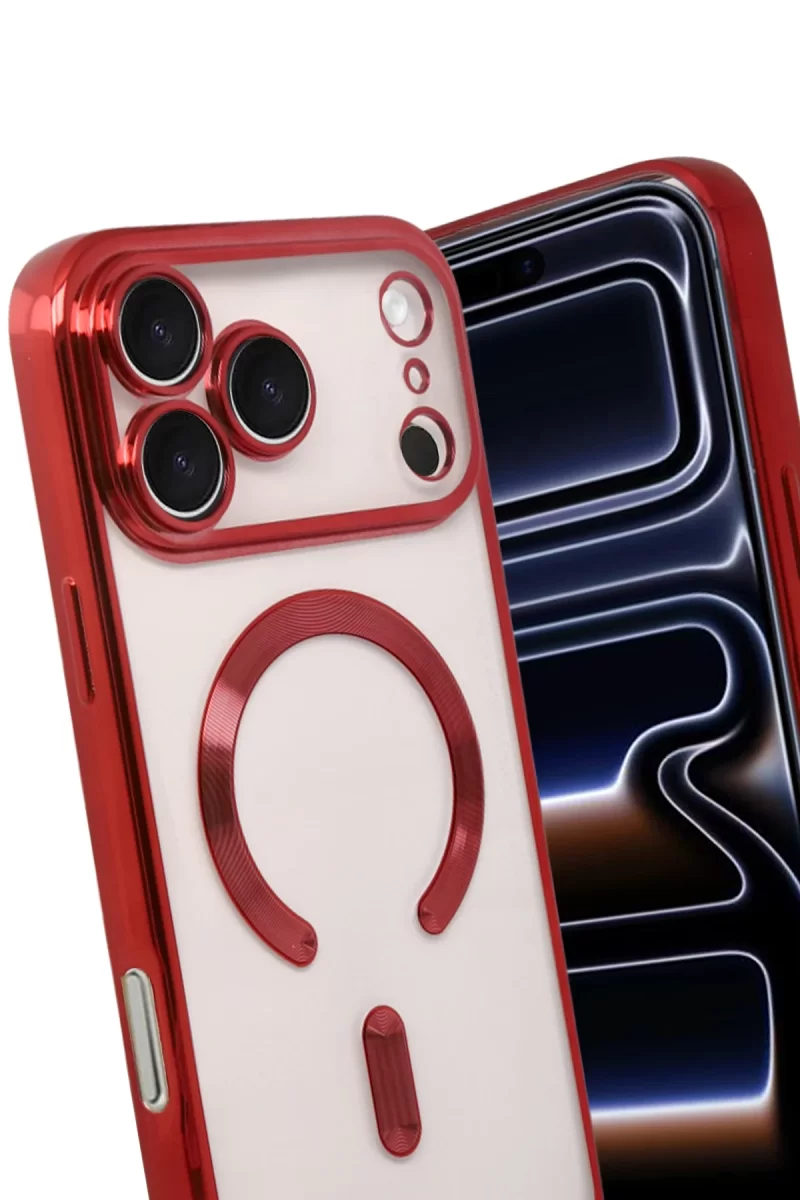 Newface Apple iPhone 17 Pro Kross Magneticsafe Kapak - Kırmızı