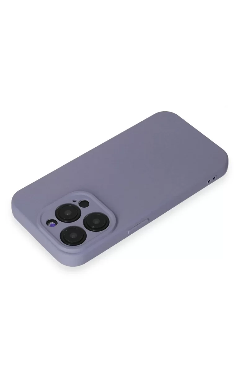 Newface Apple iPhone 15 Pro Max Kılıf Nano içi Kadife Silikon - Lila