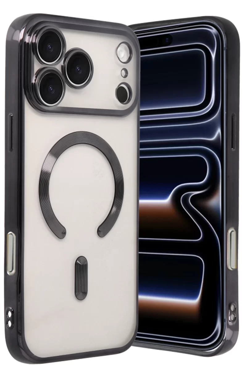 Newface Apple iPhone 17 Pro Max Kross Magneticsafe Kapak - Siyah