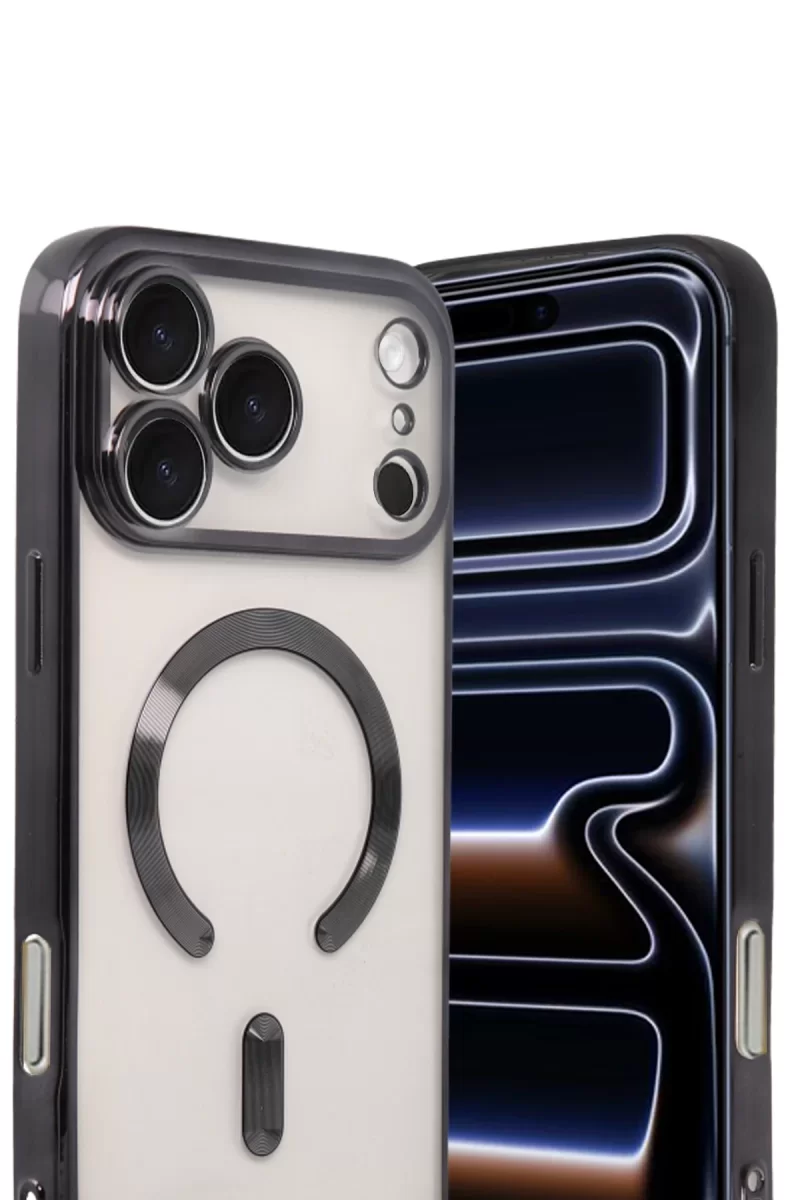 Newface Apple iPhone 17 Pro Max Kross Magneticsafe Kapak - Siyah