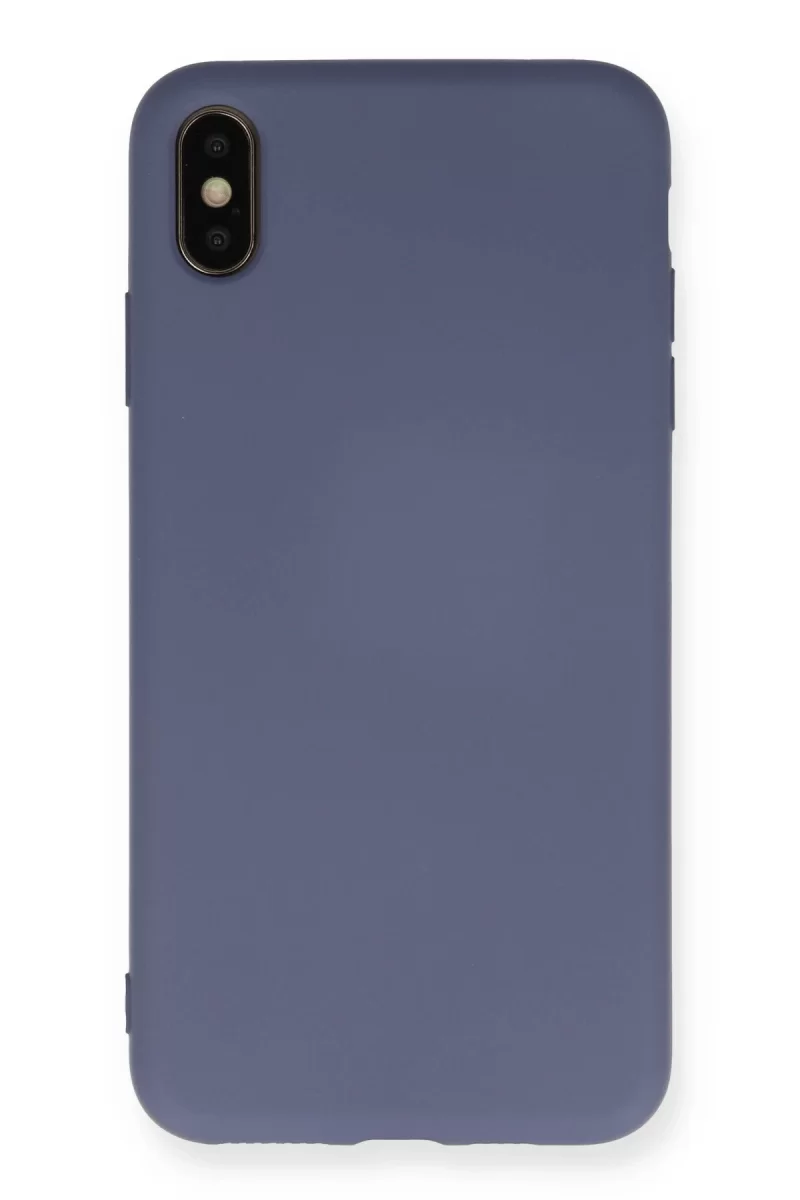 Newface Apple iPhone XS Max Kılıf Nano içi Kadife Silikon - Gri