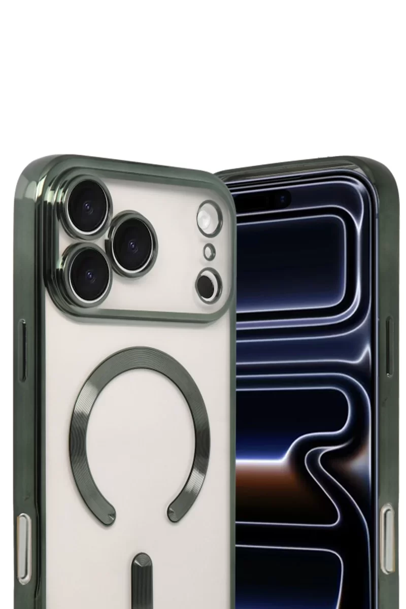Newface Apple iPhone 17 Pro Kross Magneticsafe Kapak - Koyu Yeşil