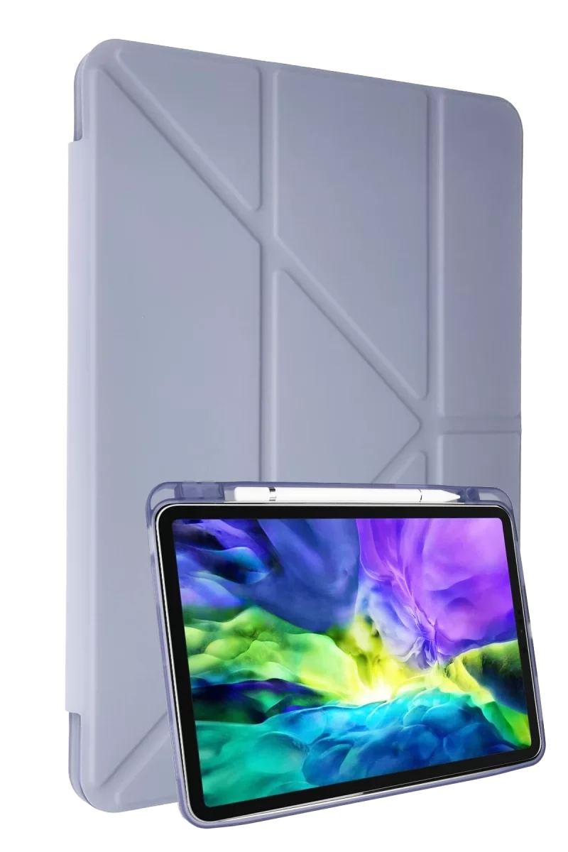 Newface Apple iPad Air 4 10.9 Kılıf Kalemlikli Mars Tablet Kılıfı - Lila