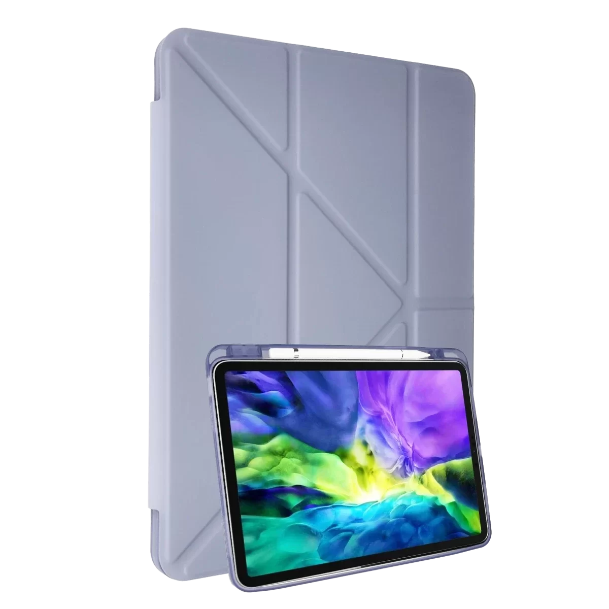 Newface Apple iPad Air 4 10.9 Kılıf Kalemlikli Mars Tablet Kılıfı - Lila