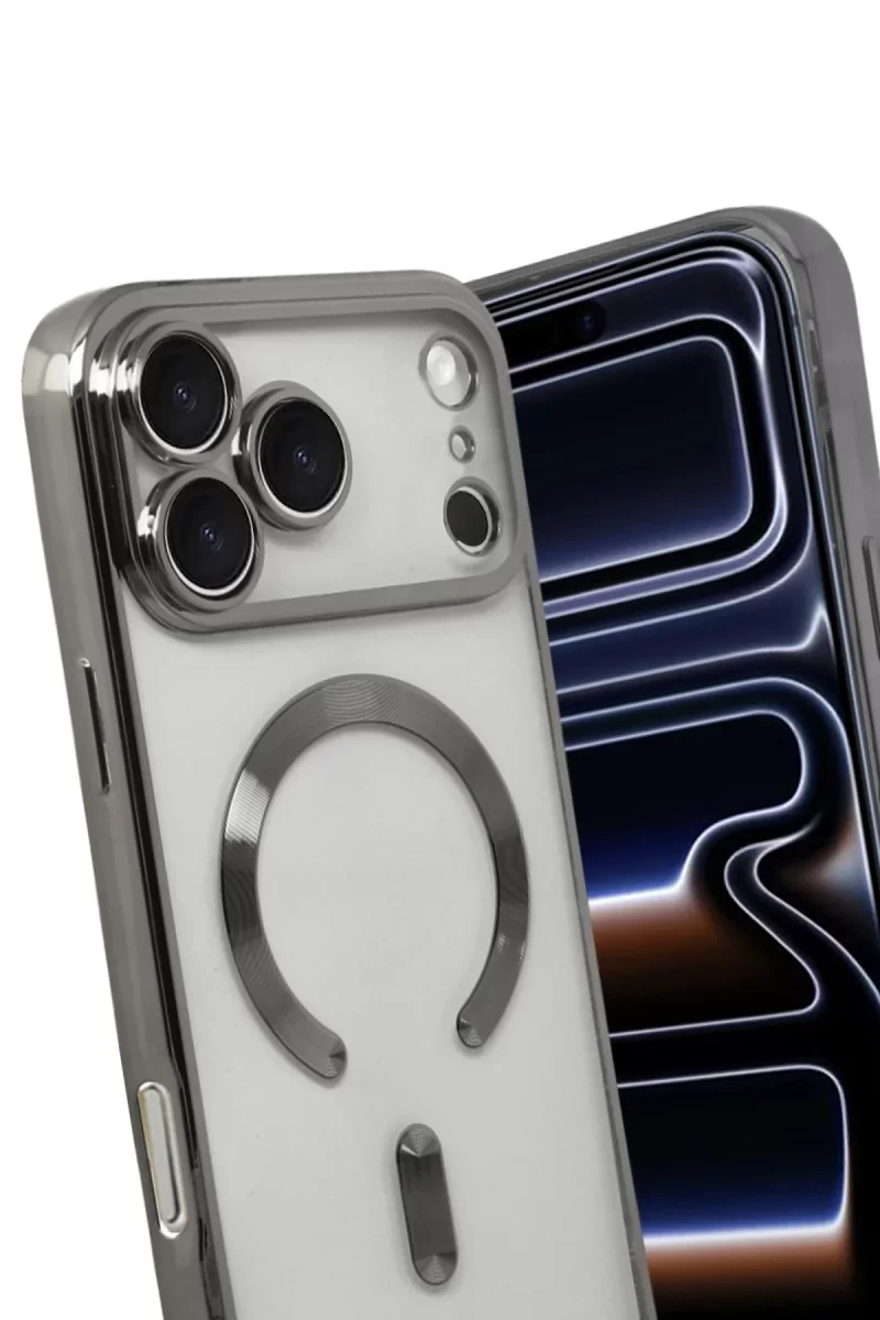 Newface Apple iPhone 17 Pro Max Kross Magneticsafe Kapak - Titan Gri