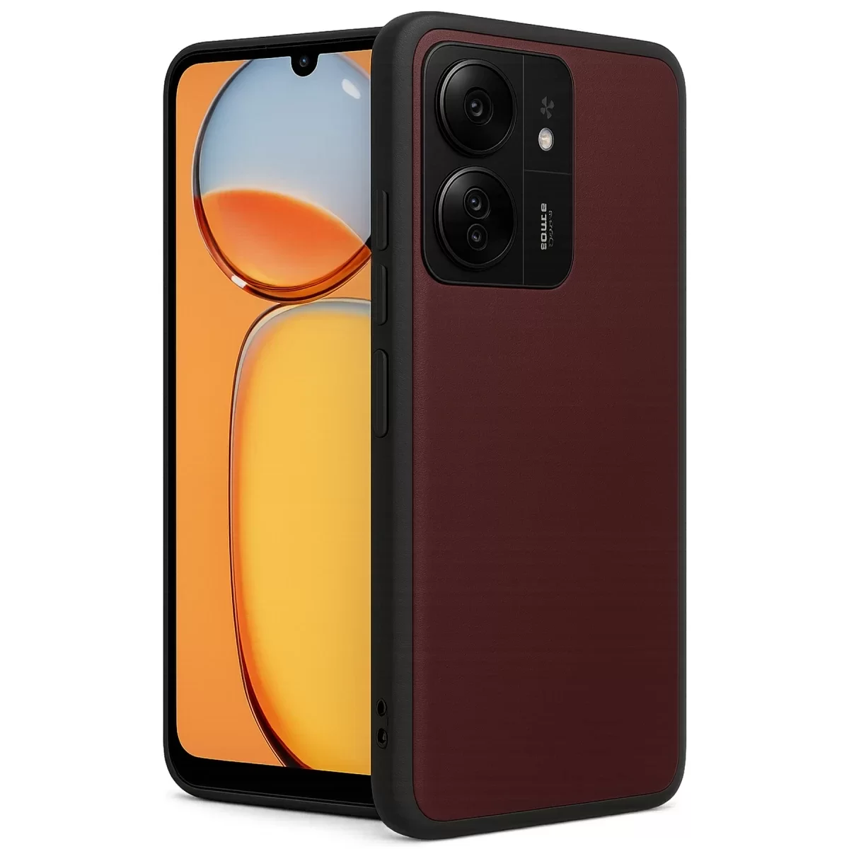 Newface Xiaomi Redmi 13C Kılıf Aras Deri Kapak - Bordo