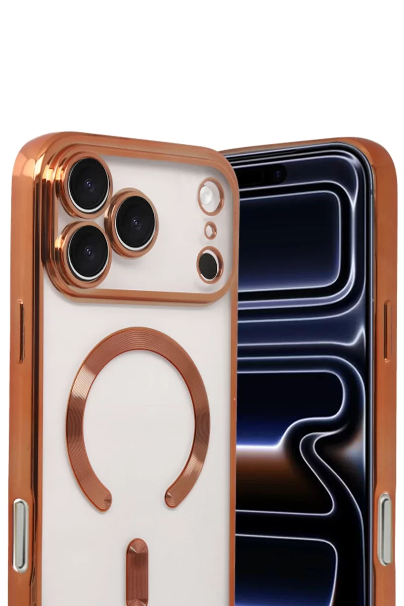 Newface Apple iPhone 17 Pro Max Kross Magneticsafe Kapak - Turuncu