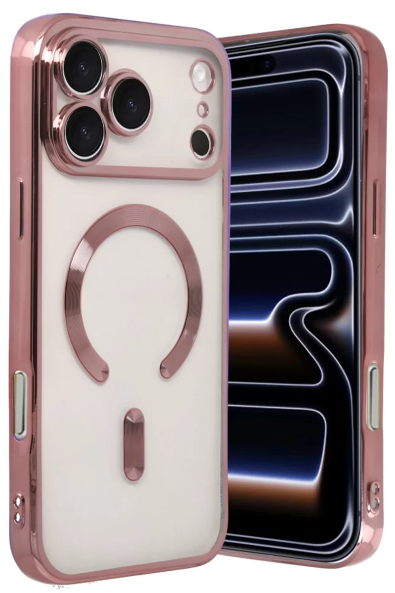 Newface Apple iPhone 17 Pro Kross Magneticsafe Kapak - Rose