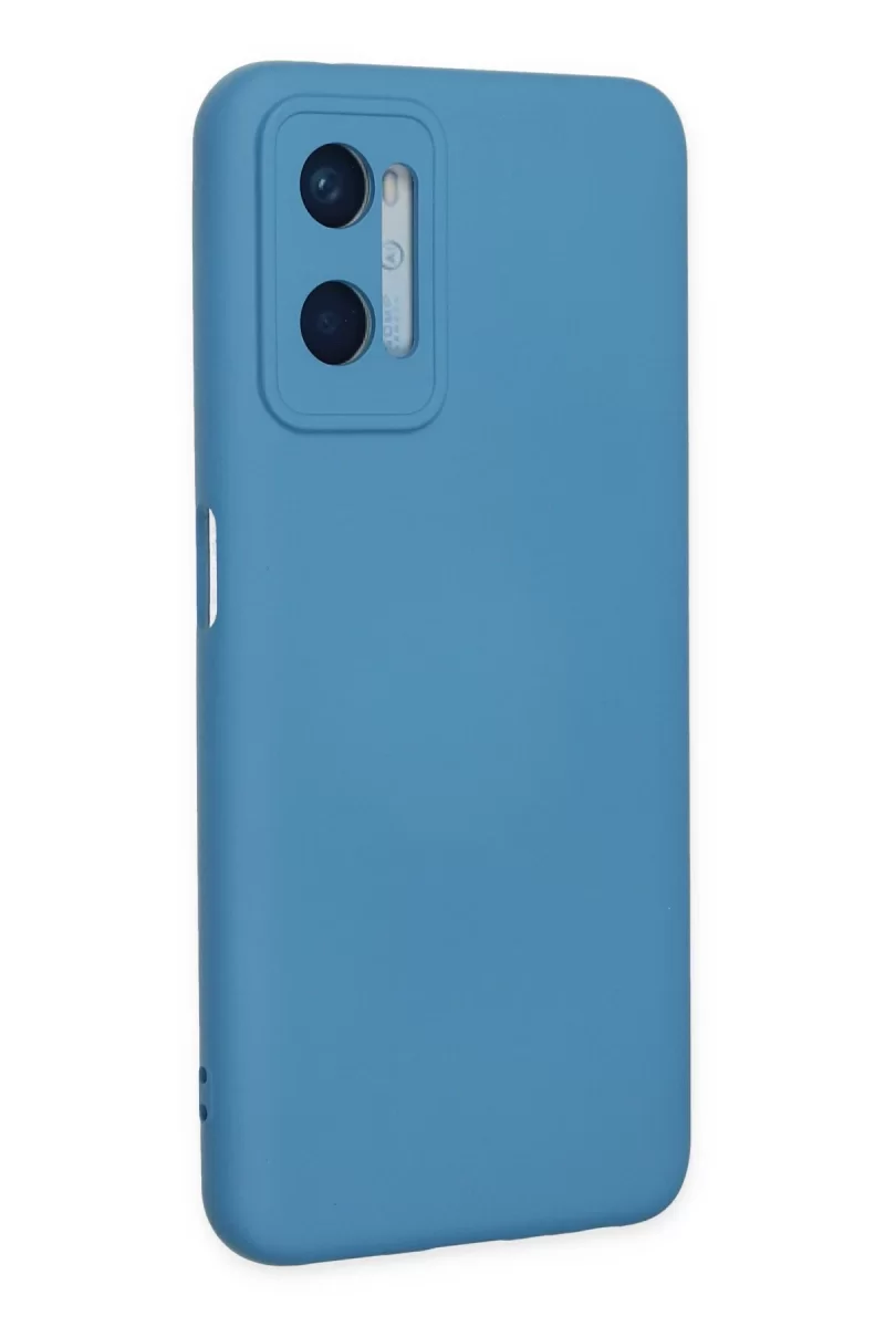 Newface Oppo A96 Kılıf Nano içi Kadife Silikon - Mavi