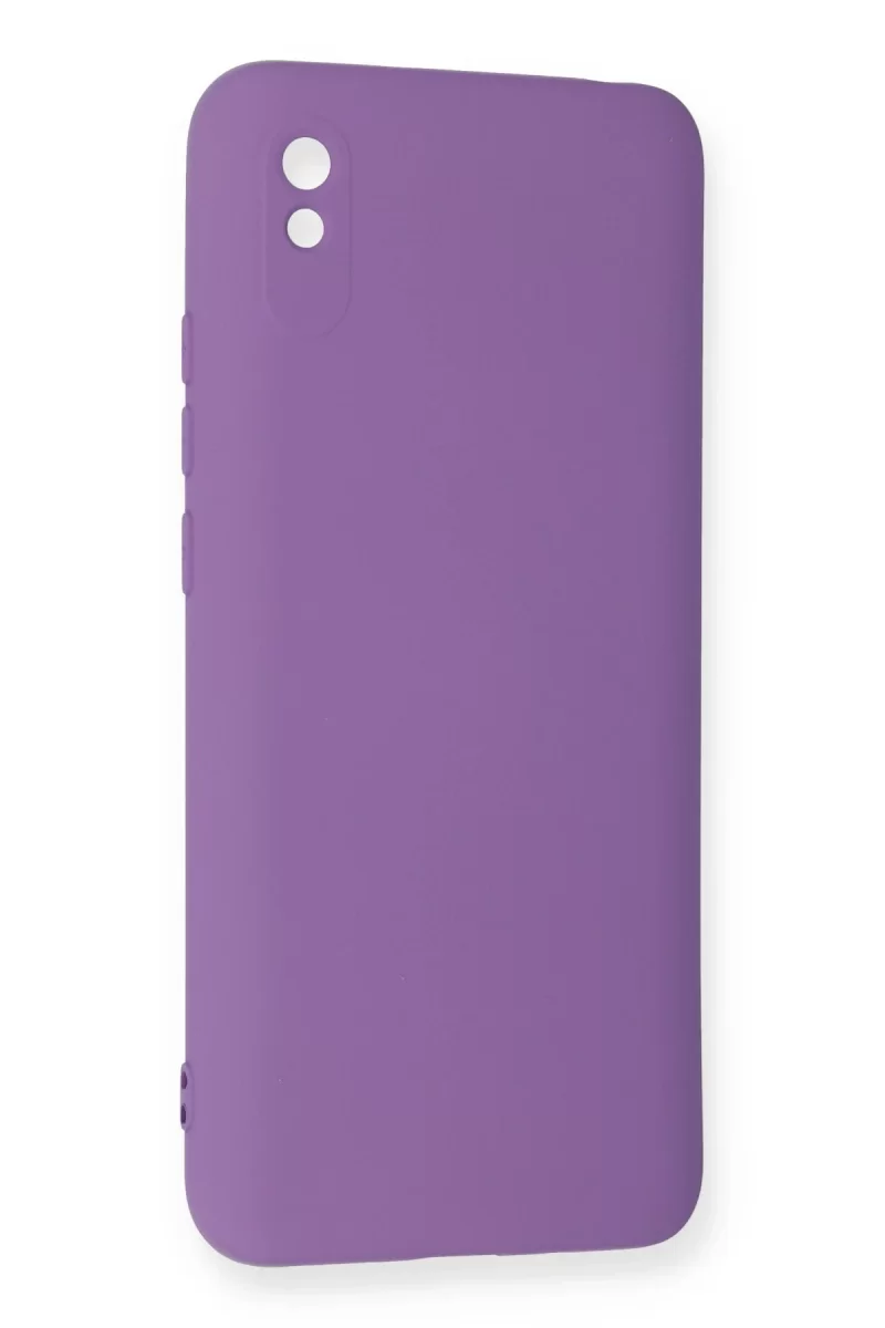 Newface Xiaomi Redmi 9A Kılıf Nano içi Kadife Silikon - Mor