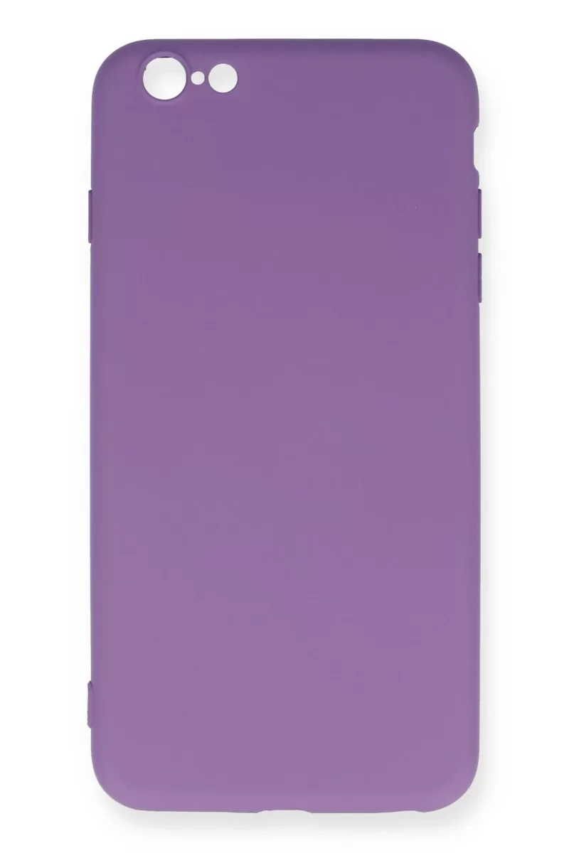 Newface Apple iPhone 6 Plus Kılıf Nano içi Kadife Silikon - Mor