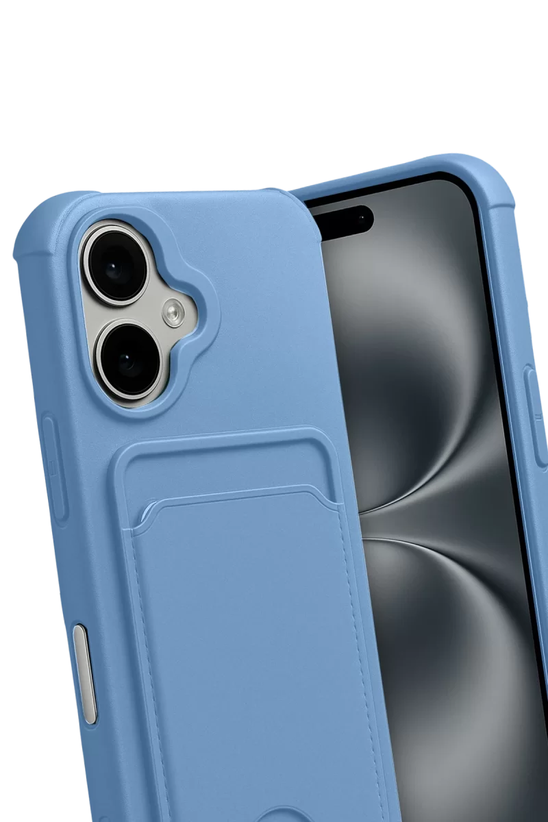 Newface Apple iPhone 17 Kelvin Kartvizitli Silikon - Mavi