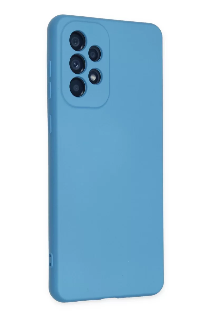 Newface Samsung Galaxy A33 5G Kılıf Nano içi Kadife Silikon - Mavi