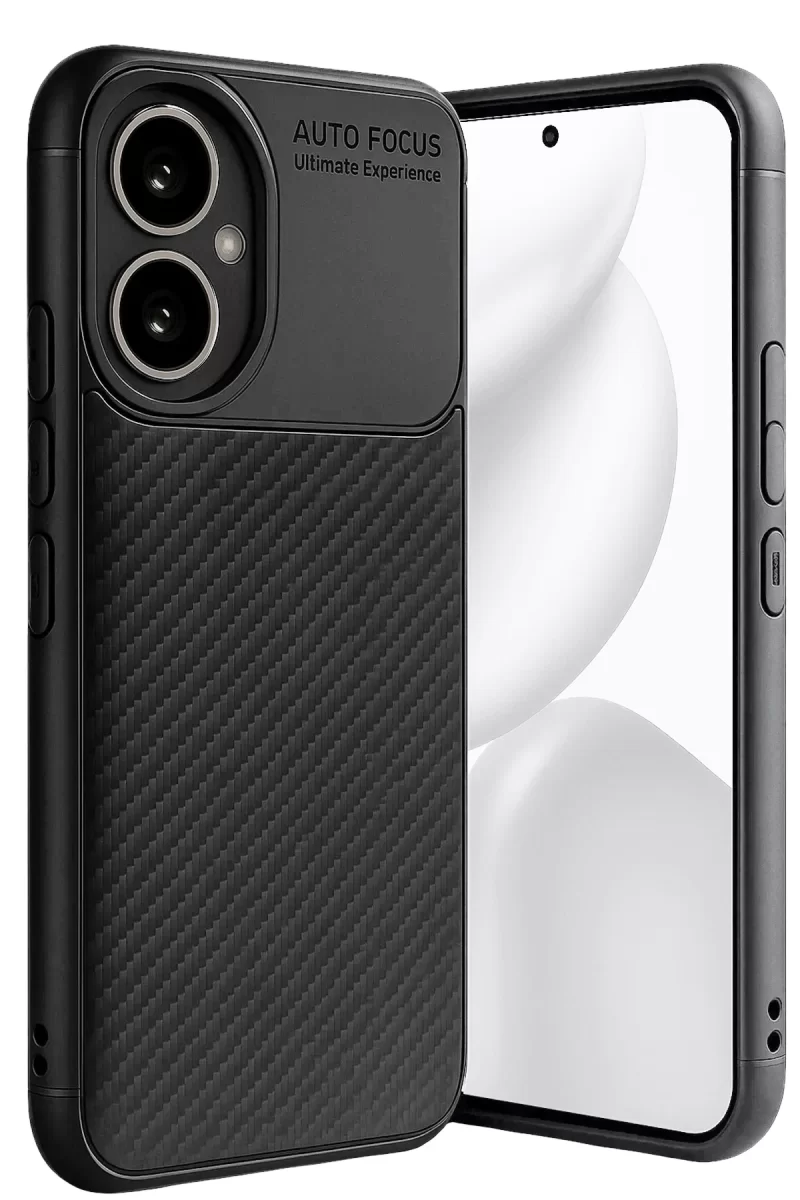 Newface Honor 400 Kılıf Auto Focus Karbon Kapak - Siyah