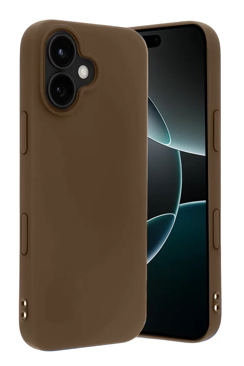 Newface Apple iPhone 17 First Silikon - Kahverengi