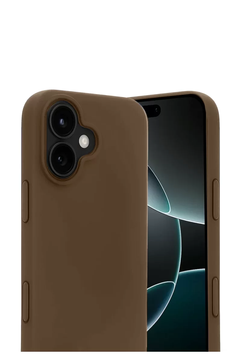 Newface Apple iPhone 17 First Silikon - Kahverengi