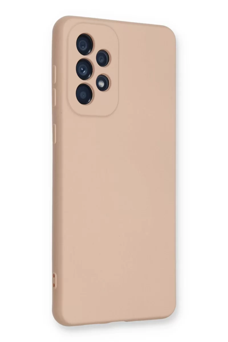 Newface Samsung Galaxy A53 5G Kılıf Nano içi Kadife Silikon - Pudra