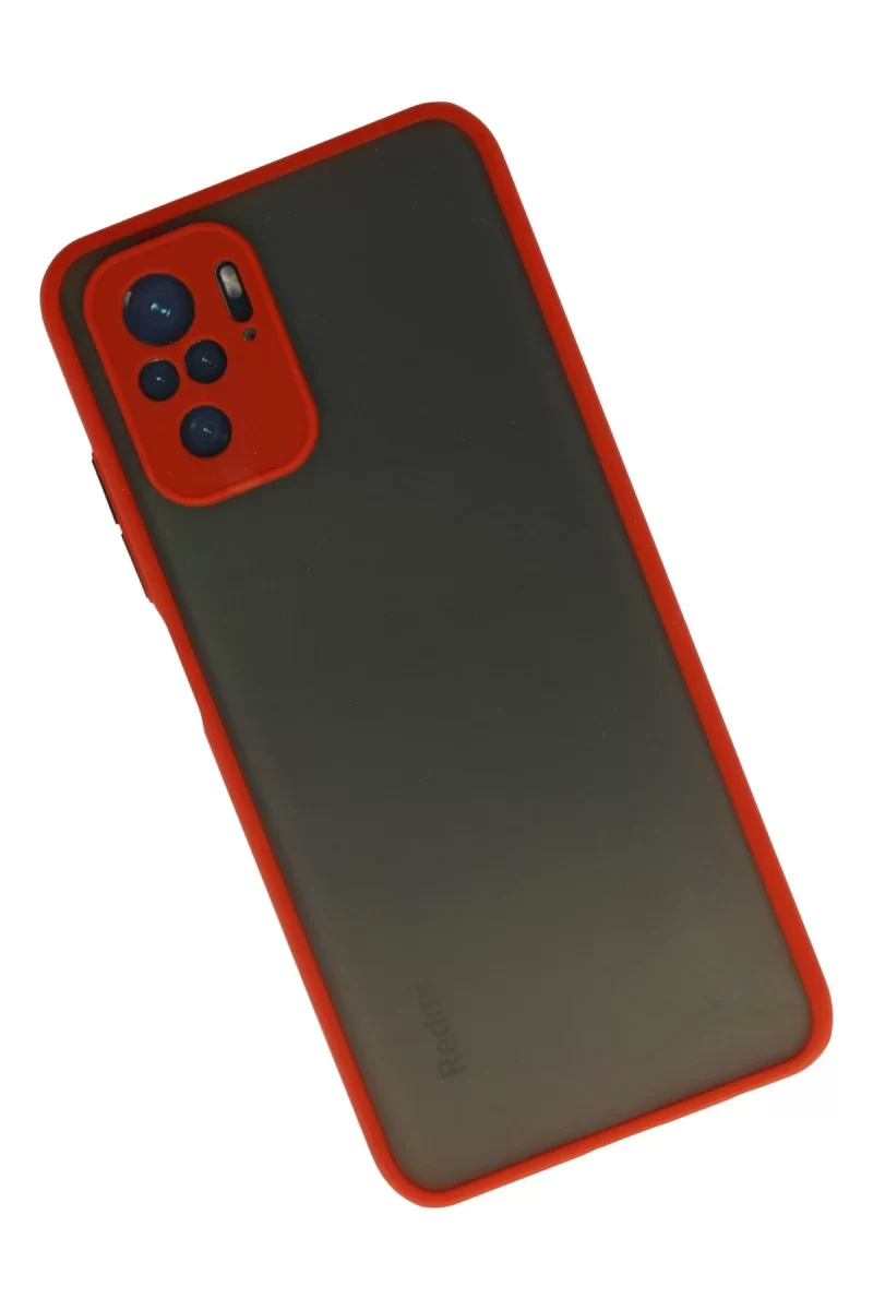 Newface Xiaomi Redmi Note 10 Kılıf Montreal Silikon Kapak - Kırmızı