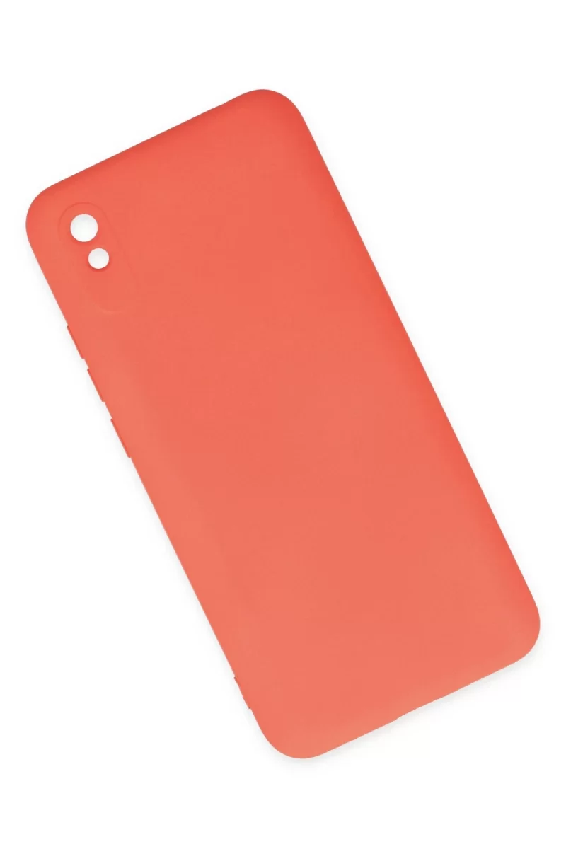 Newface Xiaomi Redmi 9A Kılıf Nano içi Kadife Silikon - Turuncu