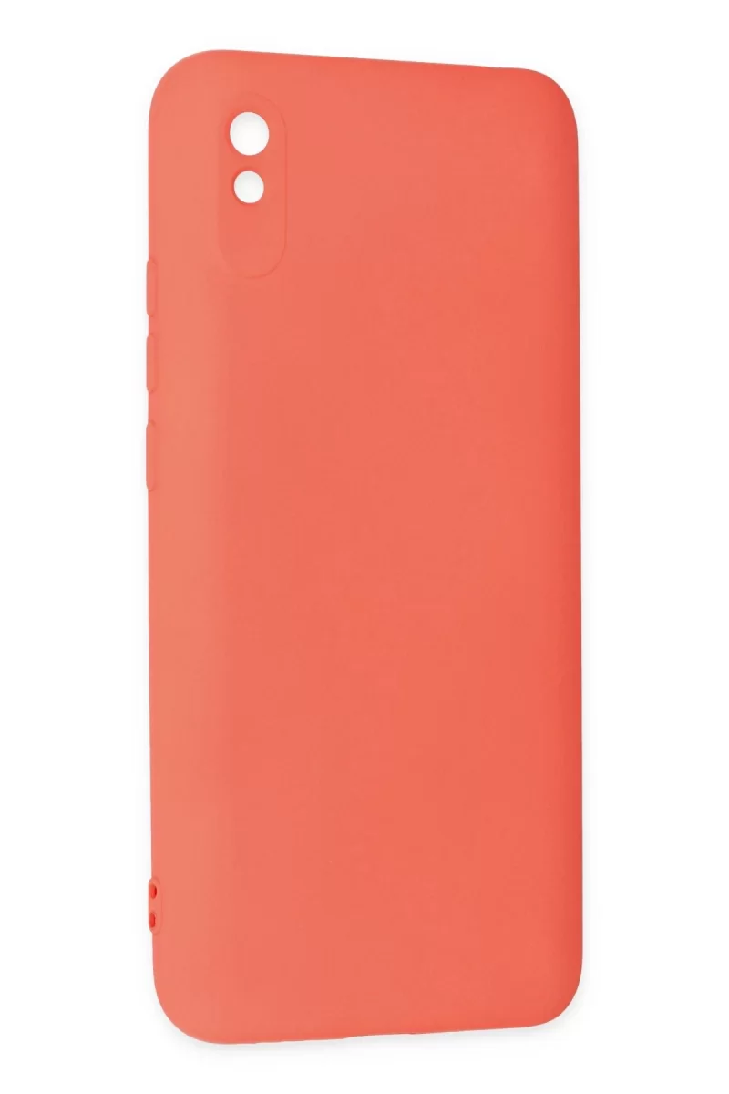 Newface Xiaomi Redmi 9A Kılıf Nano içi Kadife Silikon - Turuncu