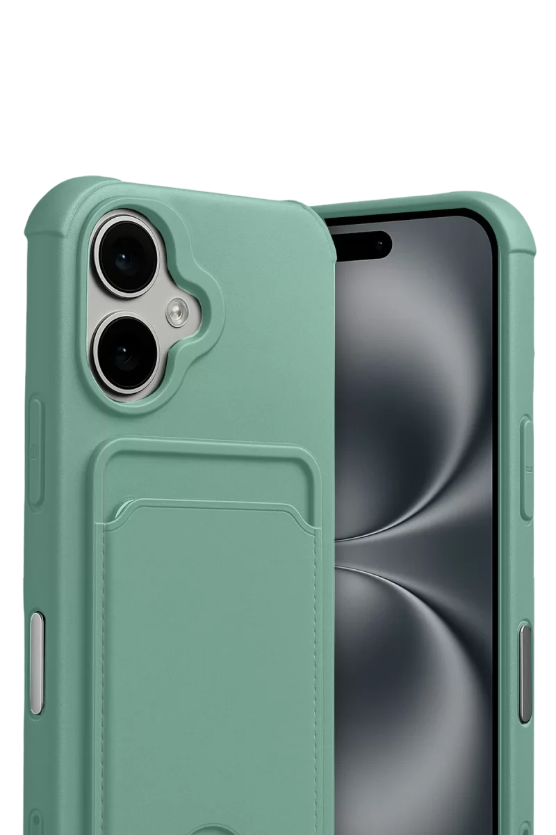 Newface Apple iPhone 17 Kelvin Kartvizitli Silikon - Açık Yeşil