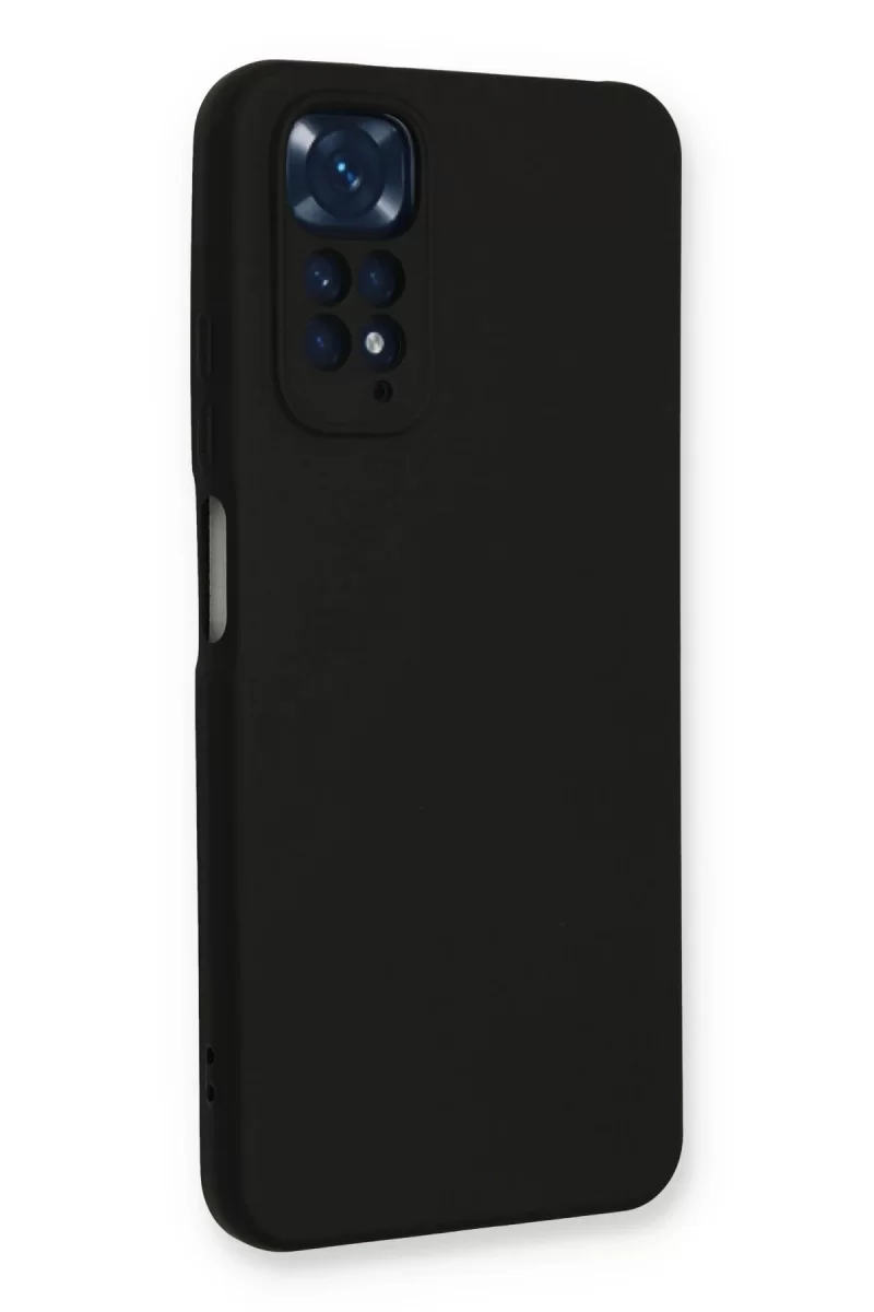 Newface Xiaomi Redmi Note 11 Kılıf Nano içi Kadife Silikon - Siyah