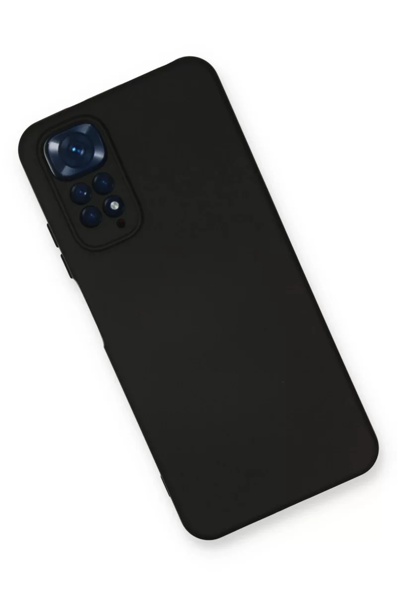 Newface Xiaomi Redmi Note 11 Kılıf Nano içi Kadife Silikon - Siyah