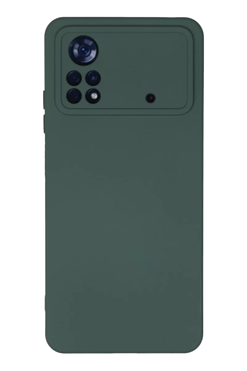 Newface Xiaomi Poco X4 Pro 5G Kılıf Nano içi Kadife Silikon - Koyu Yeşil