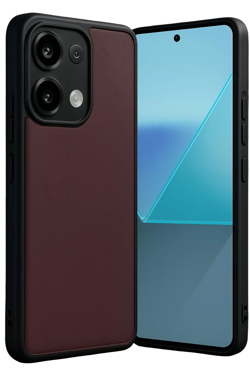 Newface Xiaomi Redmi Note 13 Pro 5G Kılıf Aras Deri Kapak - Bordo