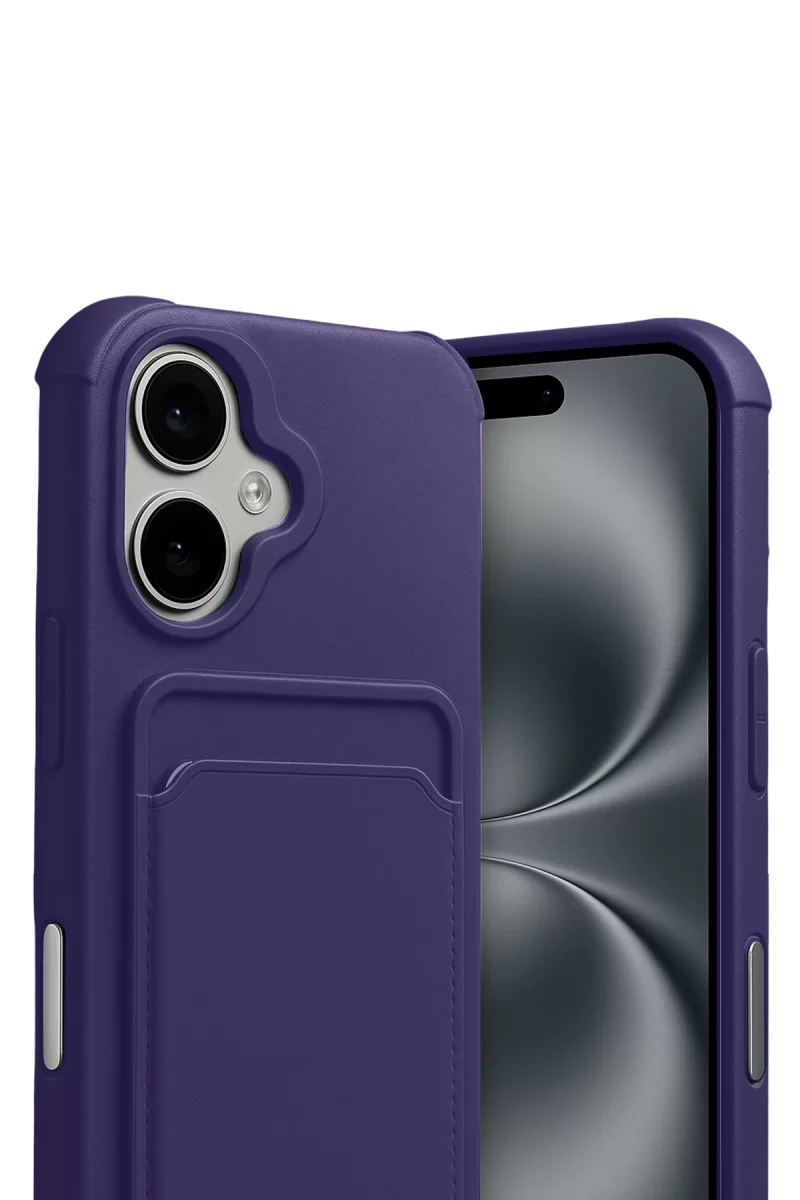 Newface Apple iPhone 17 Kelvin Kartvizitli Silikon - Derin Mor