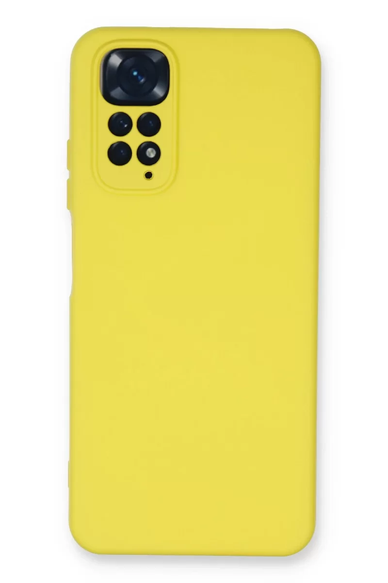 Newface Xiaomi Redmi Note 11 Kılıf Nano içi Kadife Silikon - Sarı