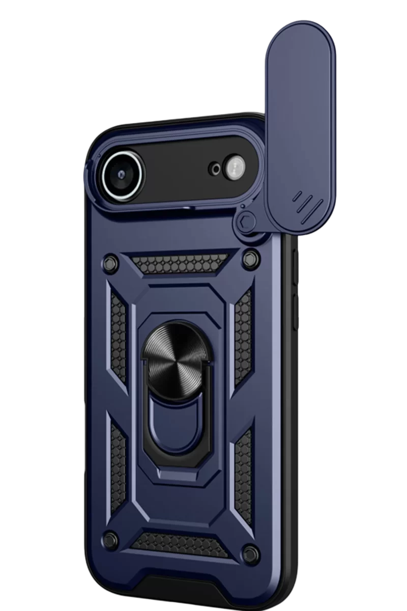 Newface Apple iPhone 17 Air Pars Lens Yüzüklü Silikon - Lacivert
