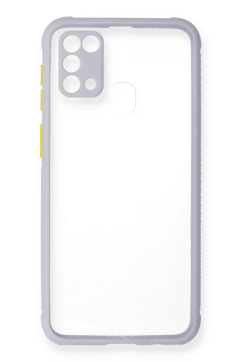 Newface Samsung Galaxy M31 Kılıf Miami Şeffaf Silikon - Lila