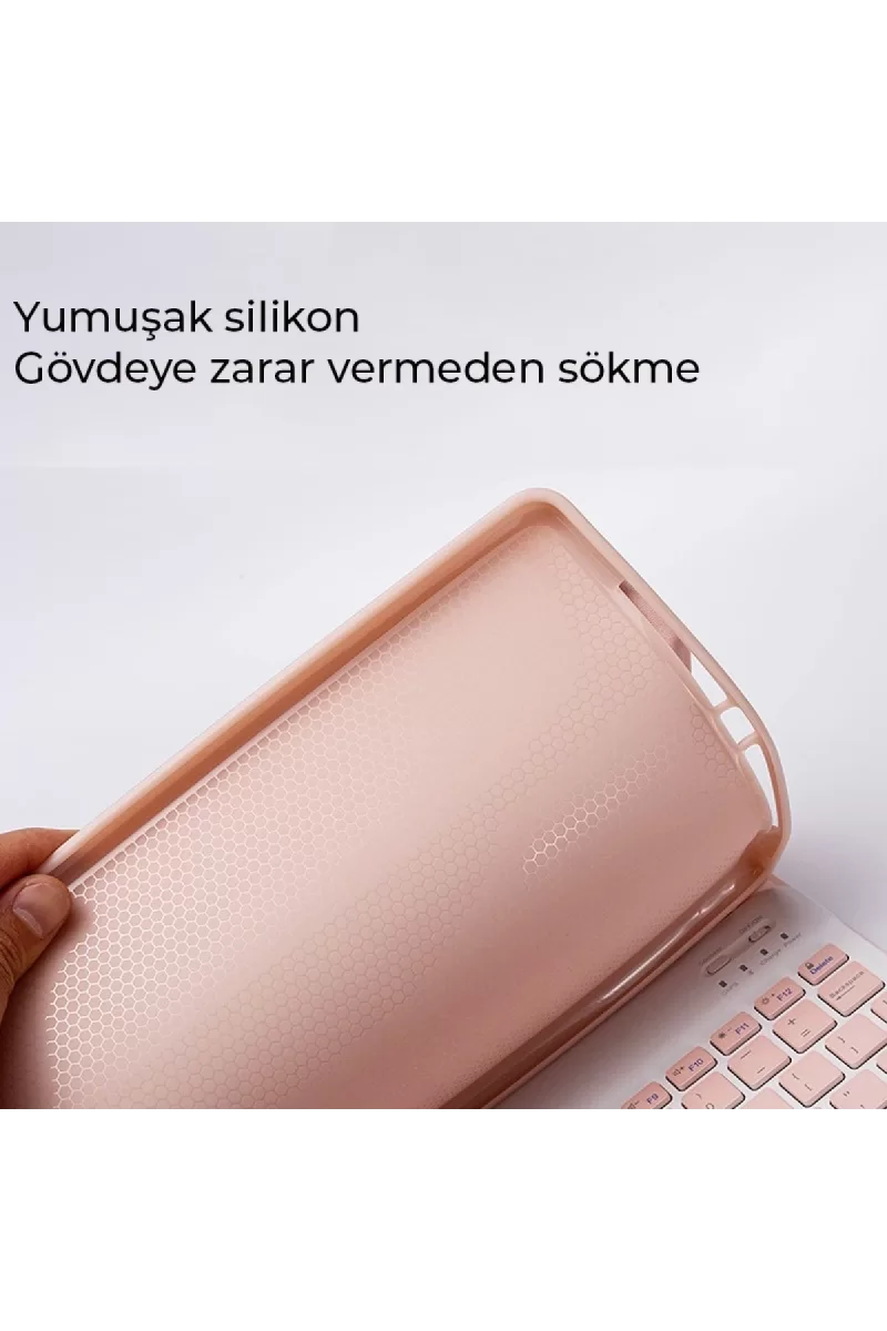 Newface Xiaomi Redmi Pad SE Kılıf KC01 Smart Klavyeli Tablet Kılıfı - Lila